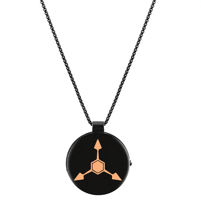 Murder Drones Quartz Pocket Watch - Absolute Solver Necklace & Glitch Logo Keychain - Sci-Fi Horror Anime Timepiece - Copper 9 Survival Gear