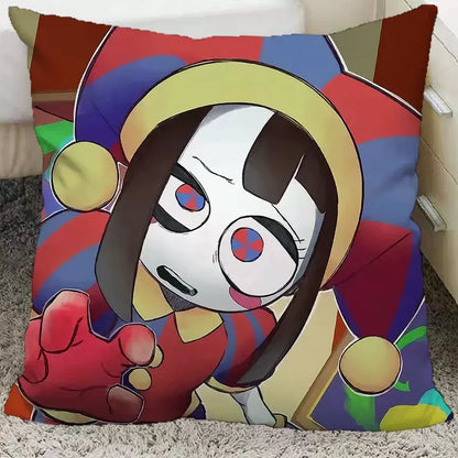 The Amazing Digital Circus Throw Pillow Cases - TADC Pomni & Jax Decorative Cushion Covers - Soft HD Print Pillowcases for Sofa & Bedroom Decor - Multiple Styles