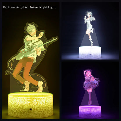 Alien Stage 3D LED Illusion Night Light - 16-Color Remote Control Acrylic Lamp - ALNST Till Mizi Ivan Stage Performance & Cute Onesie Desk Mascot