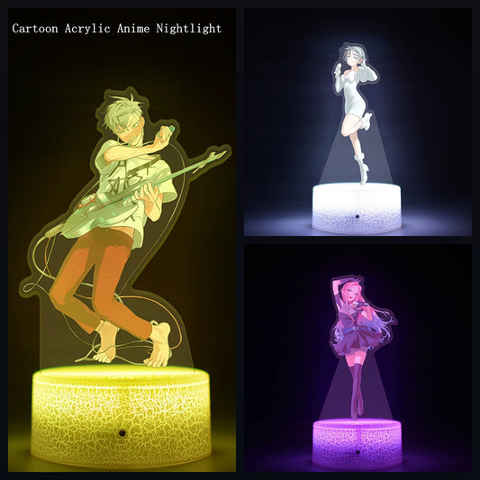 Alien Stage 3D LED Illusion Night Light - 16-Color Remote Control Acrylic Lamp - ALNST Till Mizi Ivan Stage Performance & Cute Onesie Desk Mascot