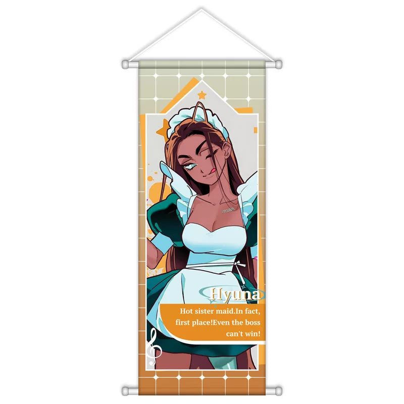 Alien Stage Sweet Dream Cafe AU Wall Scroll - Premium Satin Fabric Fabric Hanging Banner - ALNST Ivan Hyuna Luka Aesthetic Studio Poster