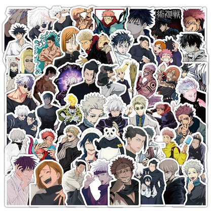 Jujutsu Kaisen Waterproof Vinyl Stickers - 53Pcs Cursed Sorcerer Decal Pack