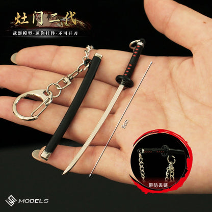 Demon Slayer Mini Nichirin Sword - 9cm Metal Keychain