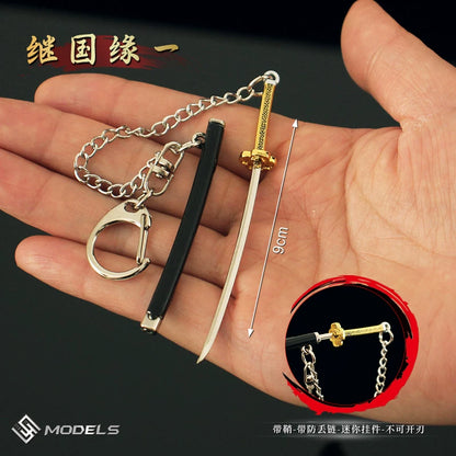 Demon Slayer Mini Nichirin Sword - 9cm Metal Keychain
