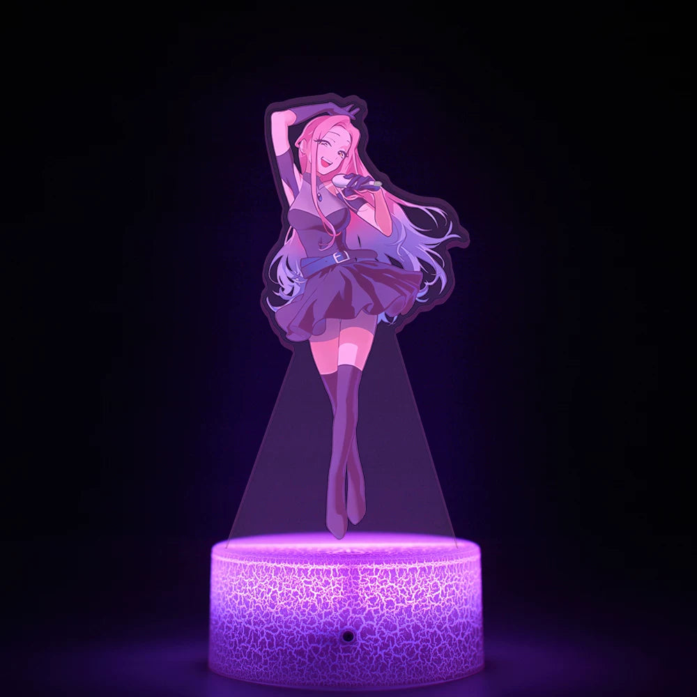 Alien Stage 3D LED Illusion Night Light - 16-Color Remote Control Acrylic Lamp - ALNST Till Mizi Ivan Stage Performance & Cute Onesie Desk Mascot