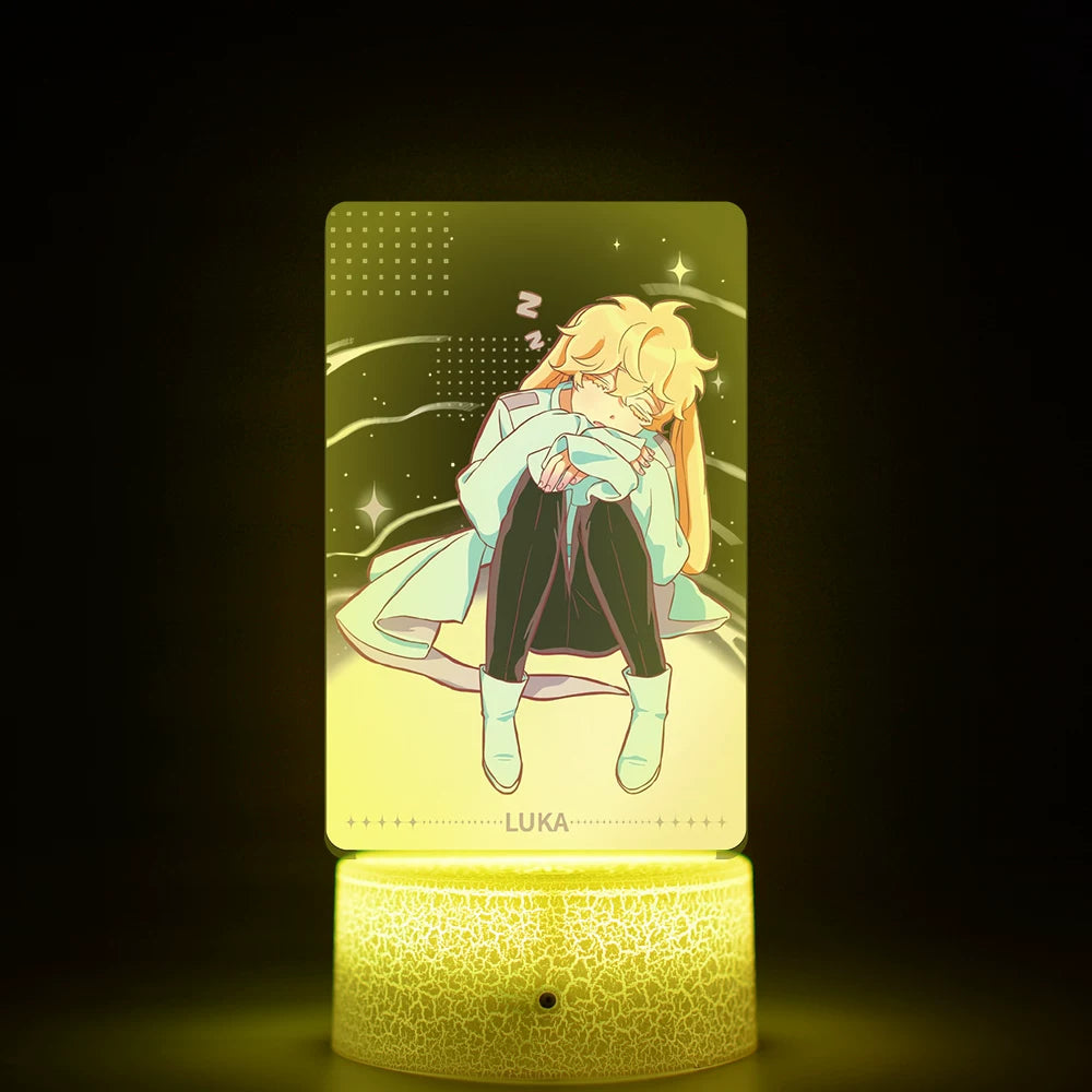 Alien Stage 3D LED Illusion Night Light - 16-Color Remote Control Acrylic Lamp - ALNST Till Mizi Ivan Stage Performance & Cute Onesie Desk Mascot