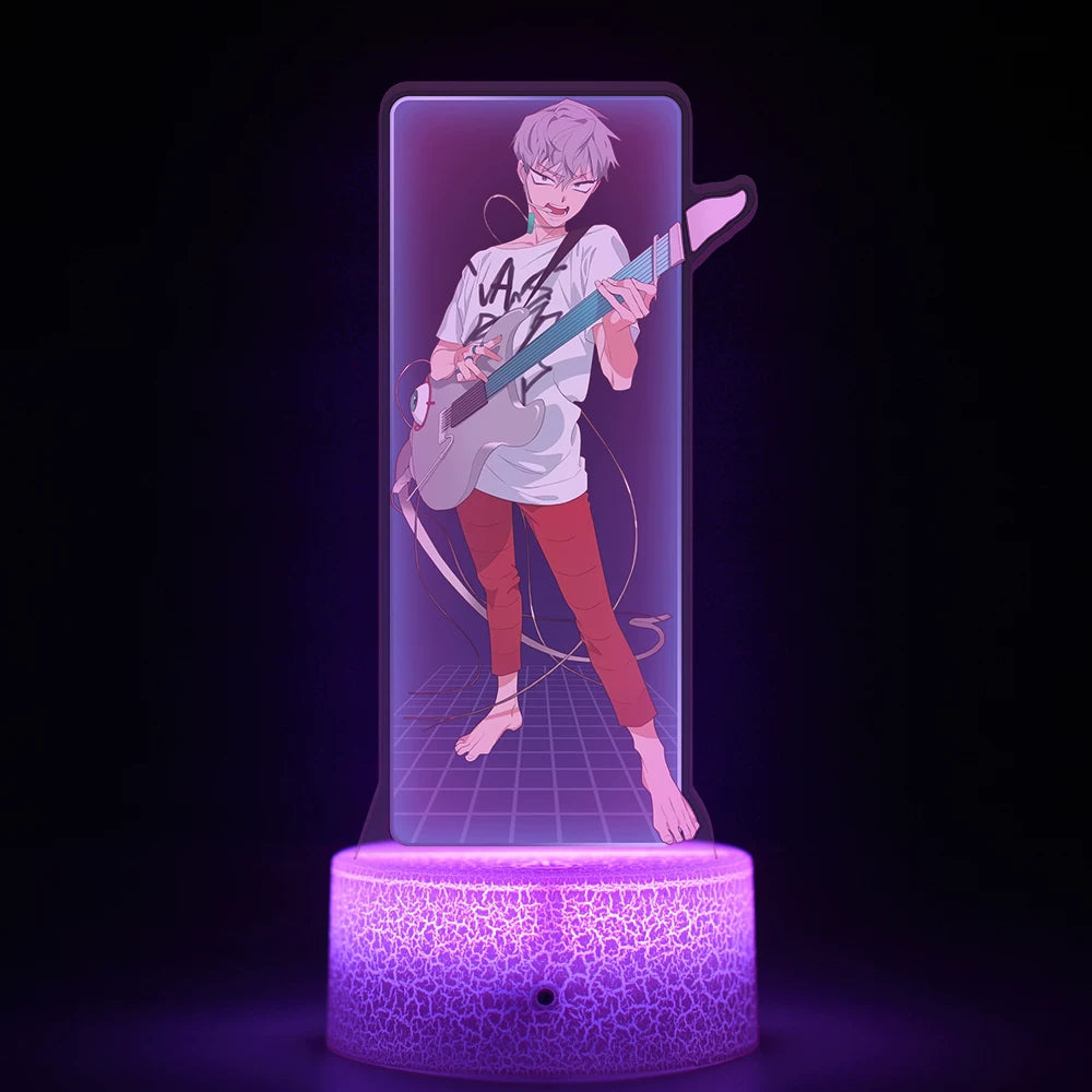 Alien Stage 3D LED Illusion Night Light - 16-Color Remote Control Acrylic Lamp - ALNST Till Mizi Ivan Stage Performance & Cute Onesie Desk Mascot