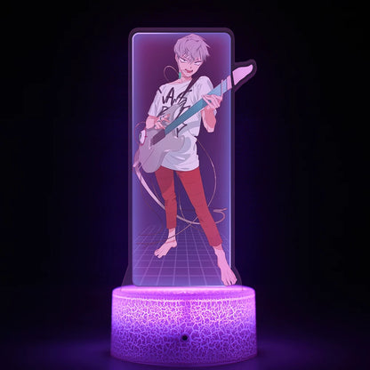 Alien Stage 3D LED Illusion Night Light - 16-Color Remote Control Acrylic Lamp - ALNST Till Mizi Ivan Stage Performance & Cute Onesie Desk Mascot