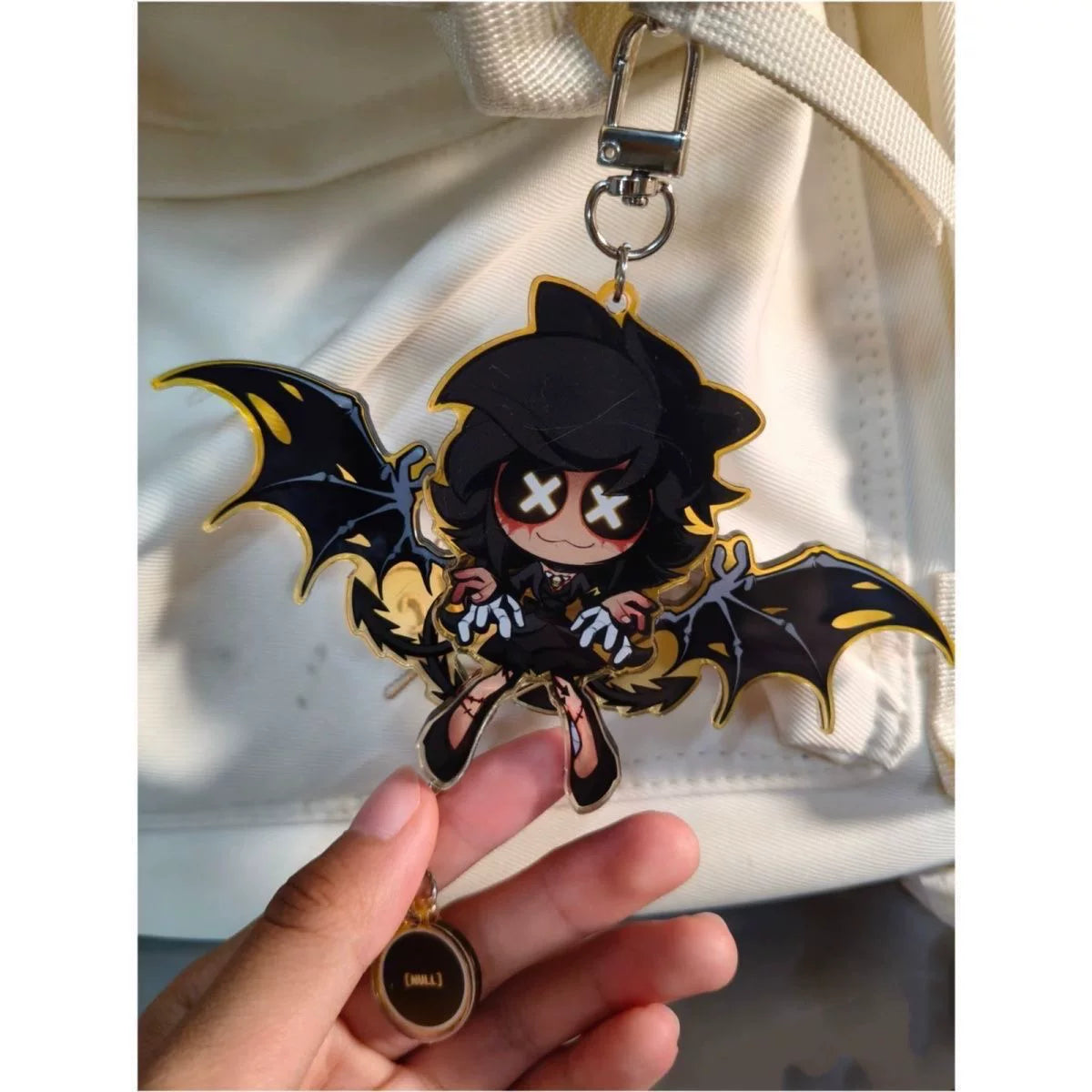 Murder Drones Cyn Moving Wings Keychain - Absolute Solver Interactive Acrylic Charm - Eldritch Cyn Bag Pendant - Glitch Productions Anime Merch