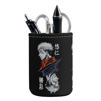Jujutsu Kaisen Premium PU Leather Pen Holder - Gojo Satoru Desktop Organizer