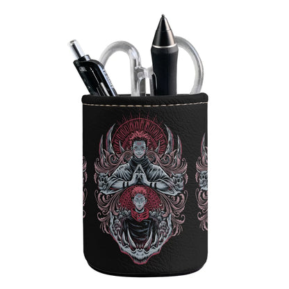 Jujutsu Kaisen Premium PU Leather Pen Holder - Gojo Satoru Desktop Organizer