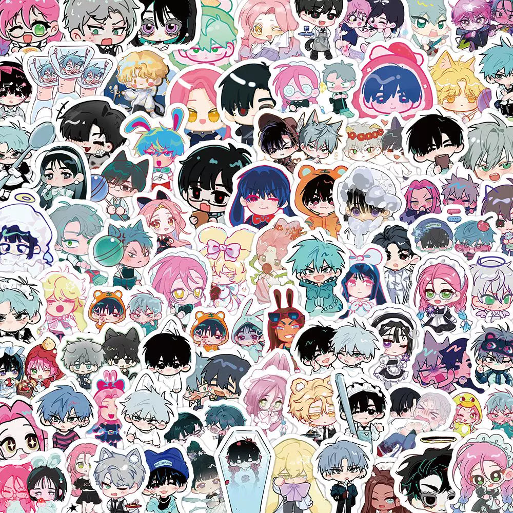 Alien Stage Kids Series Sticker Pack - 300Pcs Kawaii Chibi Decals - ALNST Ivan Till Mizi Luka Pastel Meme Journaling Stickers