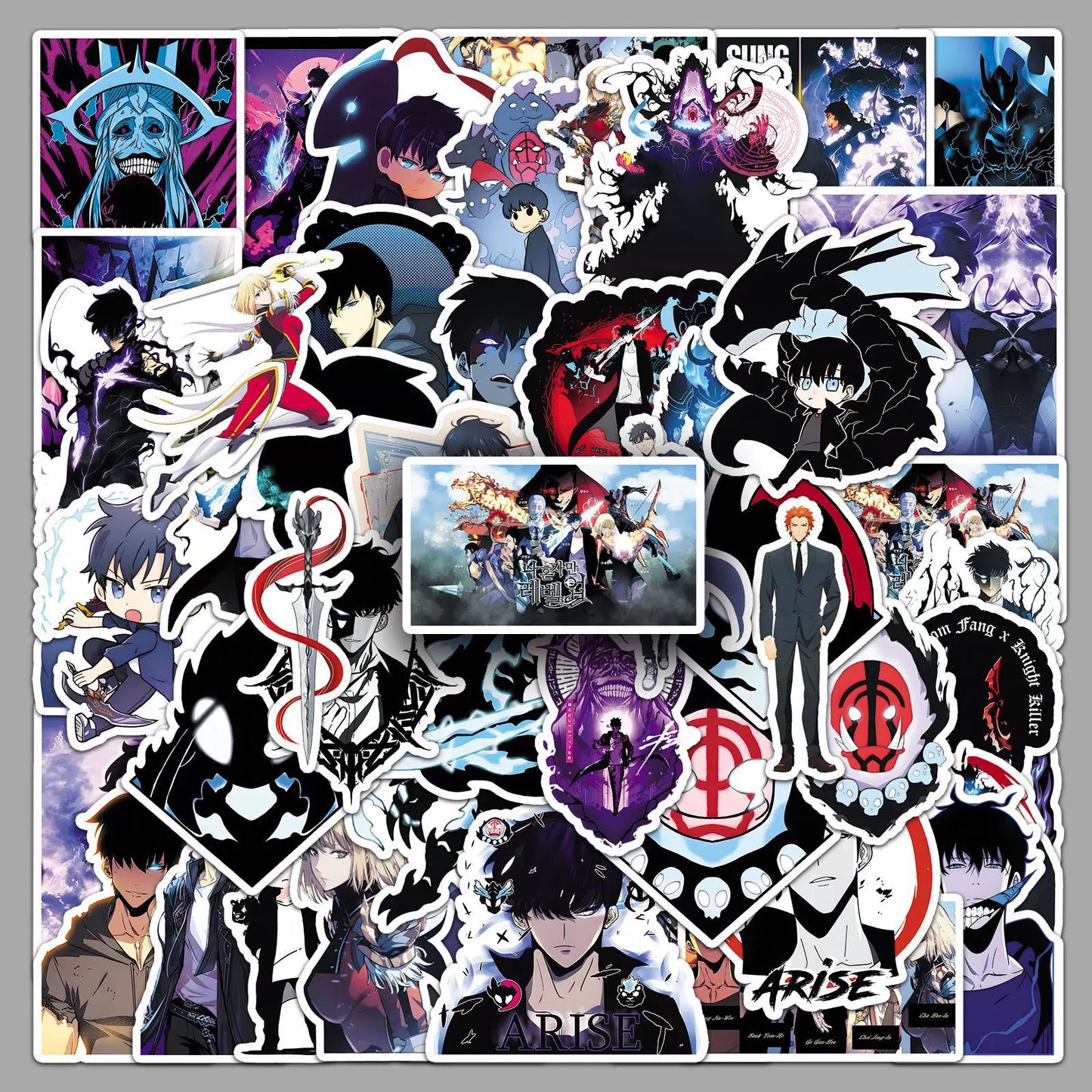 Solo Leveling Stickers - 50Pcs Shadow Monarch Arise Set