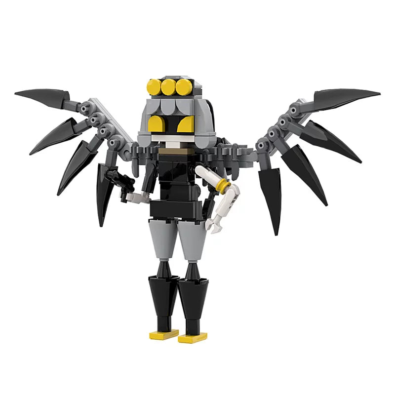 495PCS Murder Drones Building Block Set - Absolute Solver Uzi, Serial Designation N & V MOC Figures - Copper 9 Worker & Disassembly Drones Mini Toys - Posable Sci-Fi Horror Collectibles