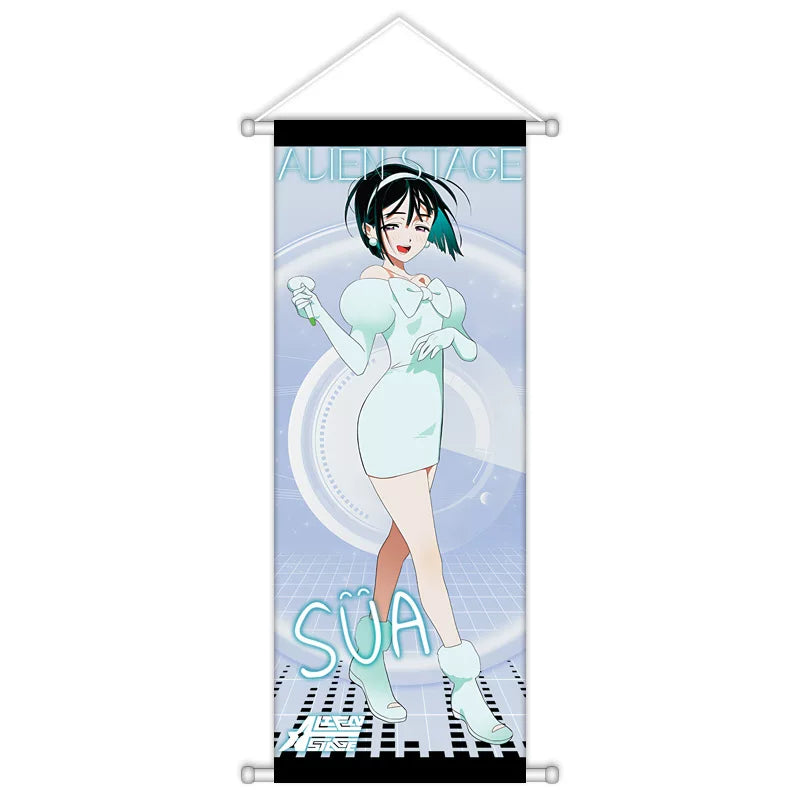Alien Stage Sweet Dream Cafe AU Wall Scroll - Premium Satin Fabric Fabric Hanging Banner - ALNST Ivan Hyuna Luka Aesthetic Studio Poster