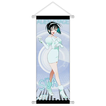 Alien Stage Sweet Dream Cafe AU Wall Scroll - Premium Satin Fabric Fabric Hanging Banner - ALNST Ivan Hyuna Luka Aesthetic Studio Poster