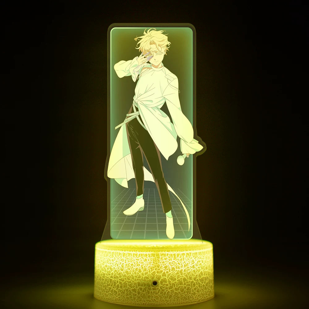 Alien Stage 3D LED Illusion Night Light - 16-Color Remote Control Acrylic Lamp - ALNST Till Mizi Ivan Stage Performance & Cute Onesie Desk Mascot