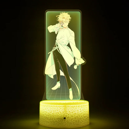 Alien Stage 3D LED Illusion Night Light - 16-Color Remote Control Acrylic Lamp - ALNST Till Mizi Ivan Stage Performance & Cute Onesie Desk Mascot