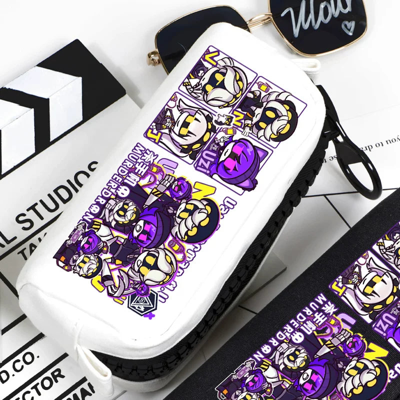 Murder Drones Large Capacity Pencil Case - TADC Uzi, Serial Designation N, V, J Stationery Bag - Cute Anime Pen Pouch for School & Travel - Indie Animation Fan Gift