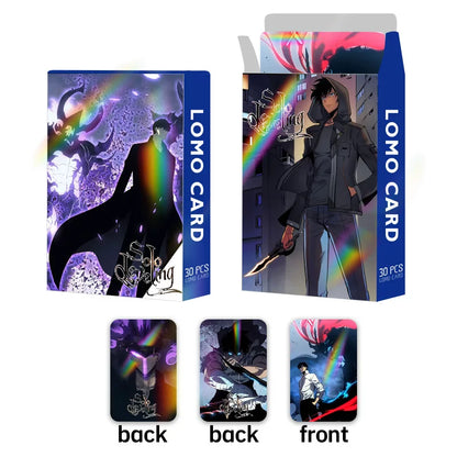 Solo Leveling Laser LOMO Cards - 30Pcs Shadow Monarch Set