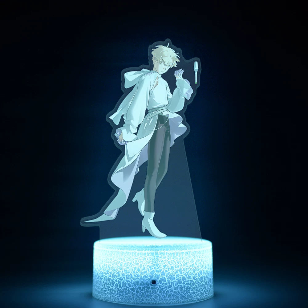 Alien Stage 3D LED Illusion Night Light - 16-Color Remote Control Acrylic Lamp - ALNST Till Mizi Ivan Stage Performance & Cute Onesie Desk Mascot