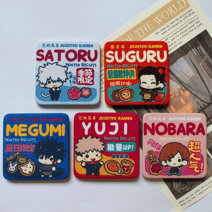 Jujutsu Kaisen Retro Biscuit Tin Badge - Chibi Sorcerer Snack Pack Pin
