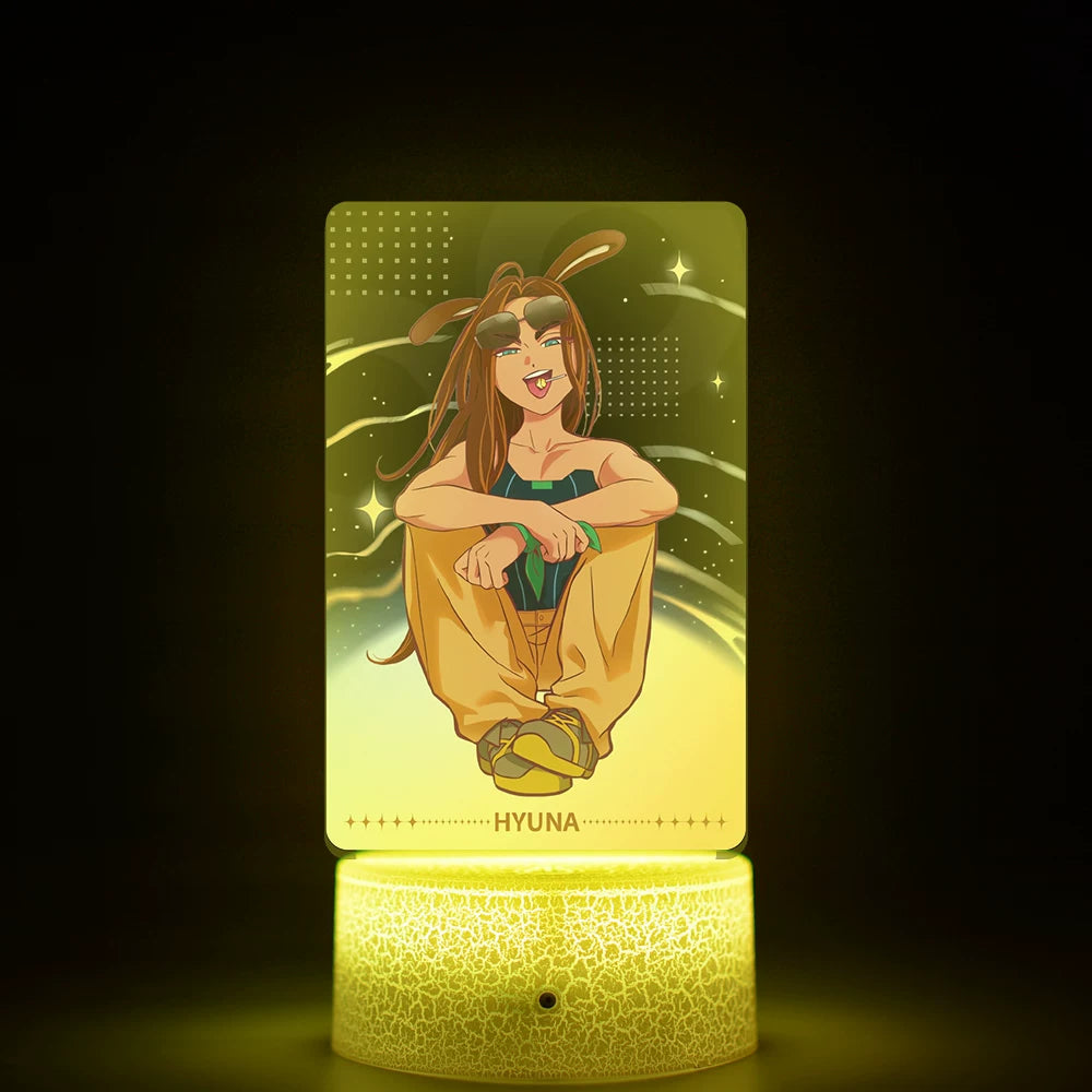 Alien Stage 3D LED Illusion Night Light - 16-Color Remote Control Acrylic Lamp - ALNST Till Mizi Ivan Stage Performance & Cute Onesie Desk Mascot