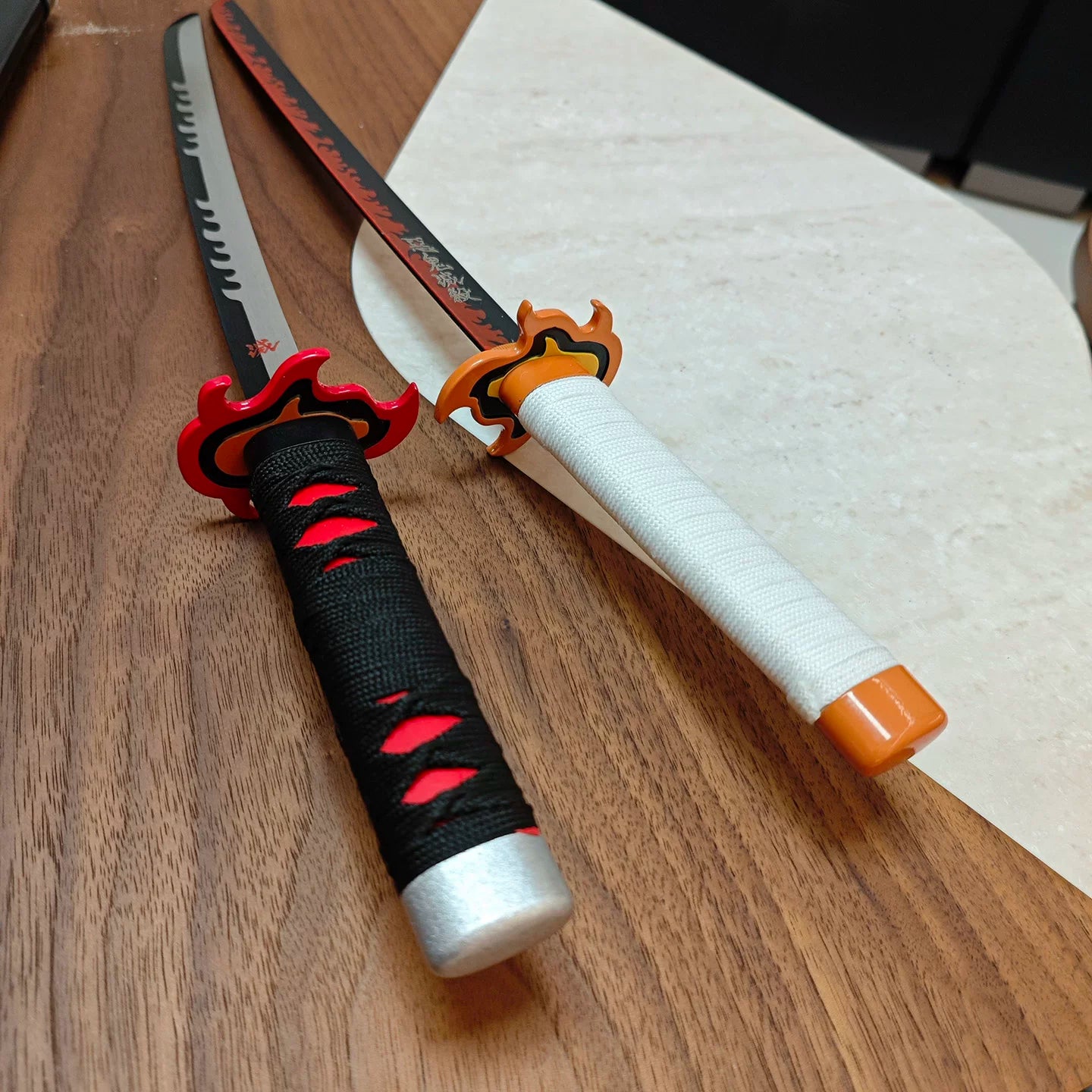 Demon Slayer 45cm Metal Nichirin Swords - Tanjiro Zenitsu Set