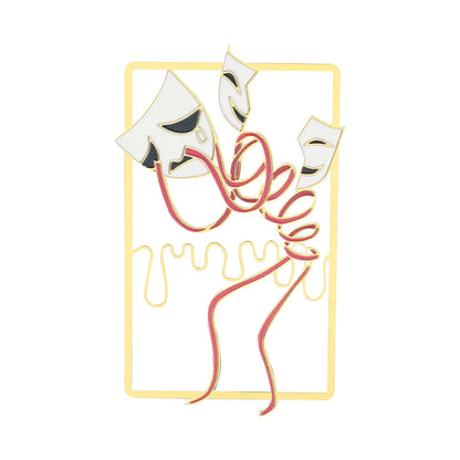 The Amazing Digital Circus Metal Bookmarks - TADC Enamel Page Clips - Jax, Pomni & Caine Gold-Tone Book Markers - Reading Accessories for Students & Bookworms