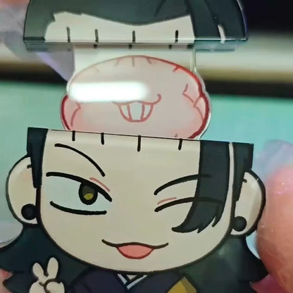 Jujutsu Kaisen Kenjaku Suguru Geto Acrylic Slide Keychain - Animated Brain Reveal Charm