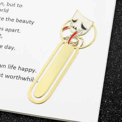 The Amazing Digital Circus Metal Bookmarks - TADC Enamel Page Clips - Jax, Pomni & Caine Gold-Tone Book Markers - Reading Accessories for Students & Bookworms