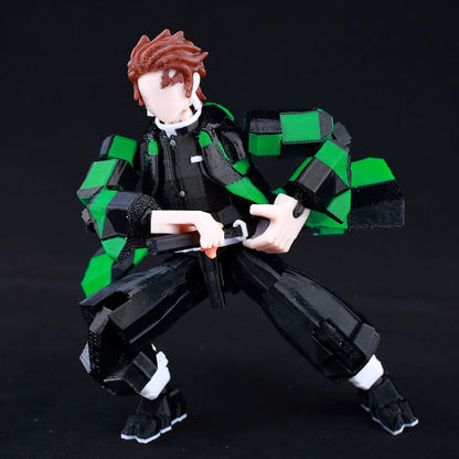Tanjiro 3D Printed Action Figure - 15cm Ultra Poseable