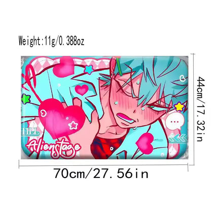 Alien Stage Flustered Heart Rectangular Badge - Holographic Reflective Square Can Badge - ALNST Ivan Till Mizi Sua Aesthetic Ita Bag Pin