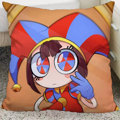 The Amazing Digital Circus Throw Pillow Cases - TADC Pomni & Jax Decorative Cushion Covers - Soft HD Print Pillowcases for Sofa & Bedroom Decor - Multiple Styles