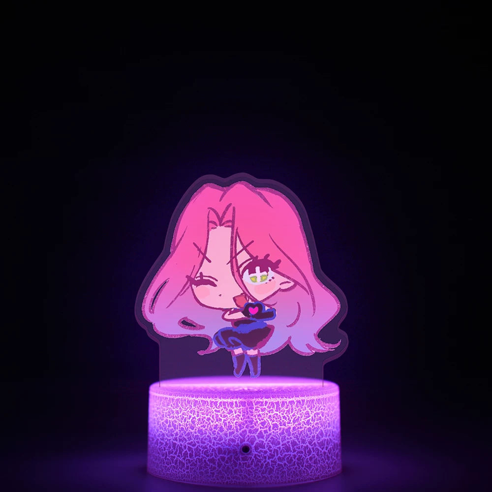 Alien Stage 3D LED Illusion Night Light - 16-Color Remote Control Acrylic Lamp - ALNST Till Mizi Ivan Stage Performance & Cute Onesie Desk Mascot
