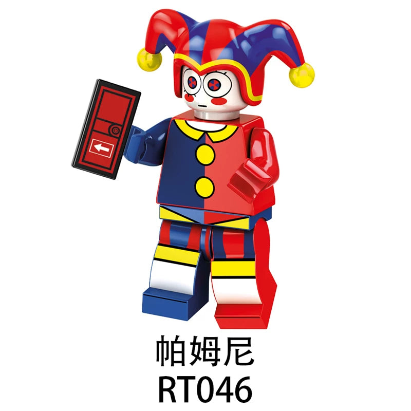 TADC Minifigures Building Blocks Set - The Amazing Digital Circus Action Figures - Pomni Jax Caine Kaufmo Gangle MOC Bricks - Indie Animation Model Collection for Fans - 8Pcs Set