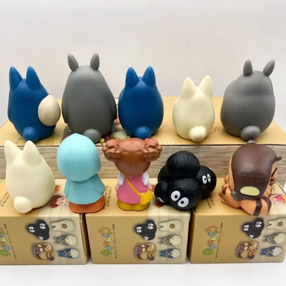 My Neighbor Totoro Mystery Blind Box - Finger Puppet Series Mini Figure - Kawaii Chibi Mei Catbus Soot Sprite Car Dashboard Ornament Gift