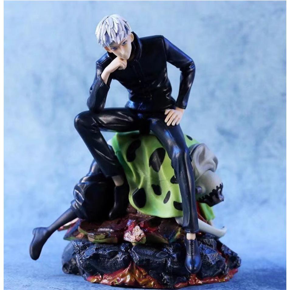 Satoru Gojo Unlimited Void Force Sitting Pose Statue – Boxed Anime Collectible Figure Gift