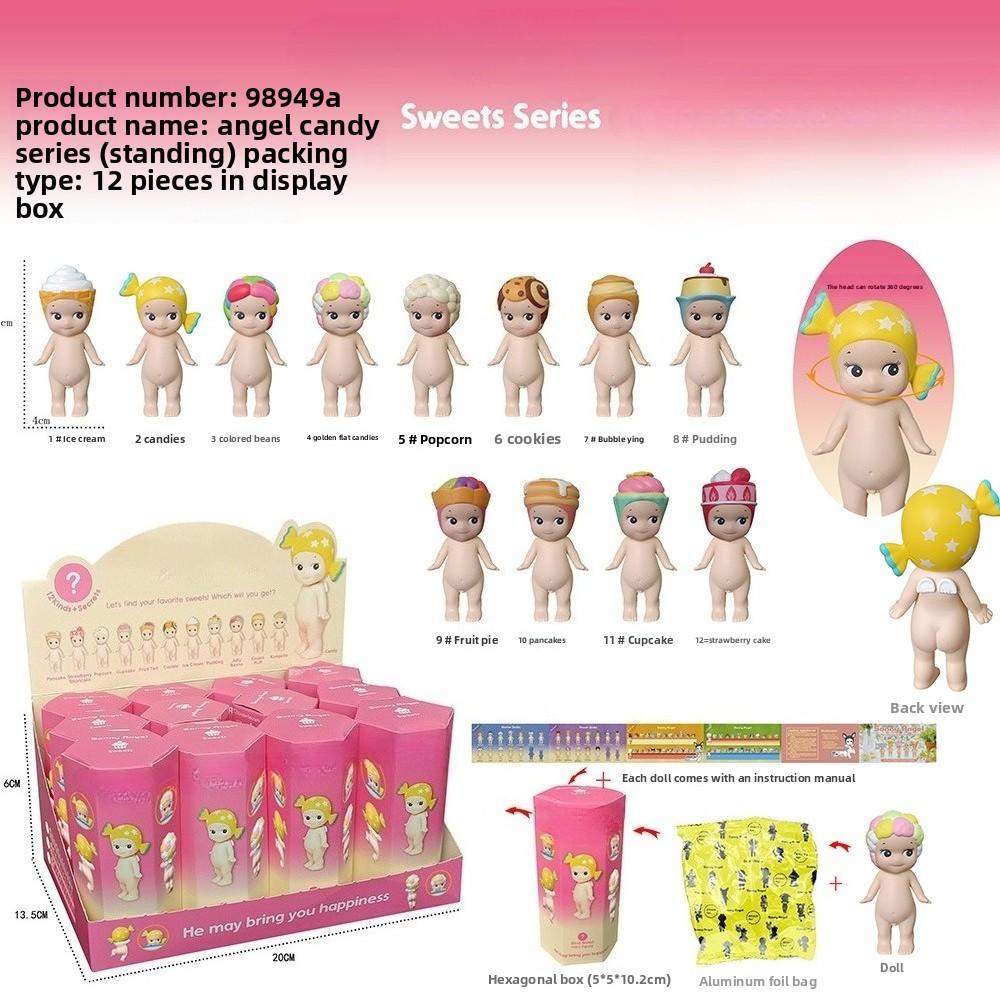 Angel Resting Pose Blind Box – Sonny Bug's Word Series,Kawaii Desk Decor Figure,Cute Cupid Desk Ornament & Phone Decoration Anime-Style Collectible Figure Toy Gift