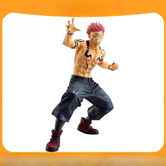 Jujutsu Kaisen Ryomen Sukuna Battle Figure – Muscular Cursed Spirit Anime Statue Collectible Toy Gift for Fans