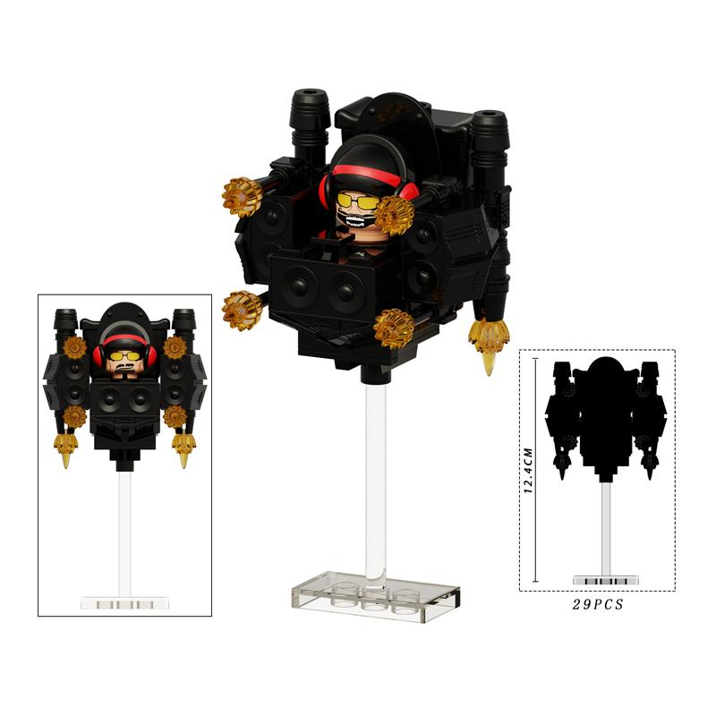 Toilet Man vs Camera Man Mini Figure Set – Titan Speaker Man & TV Man Building Block Toy, Assembly Collectible Model