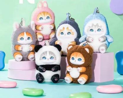 Limited Edition mofusand Animal Costume Blind Box - Vinyl Face Plush Doll Keychain - Surprise Mystery Box Kawaii Shark Panda Cat Bag Charm Pendant Gift