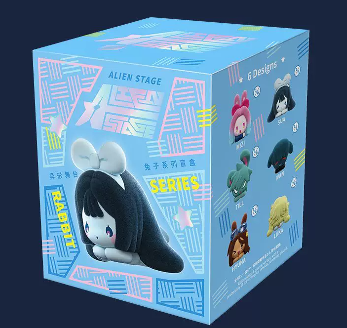 Alien Stage Pet Rabbit Series Blind Box - Flocked Kawaii Chibi Figure - ALNST Ivan Till Mizi Luka Desktop Mascot Toy