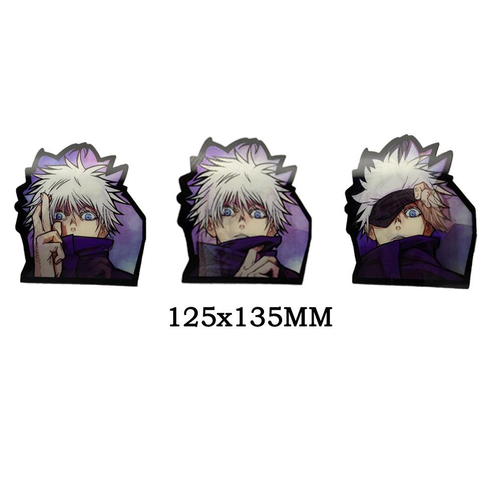 Jujutsu Kaisen Satoru Gojo 3D Gradient Sticker – Anime Holographic Decal for Car, Phone & Creative Gifts