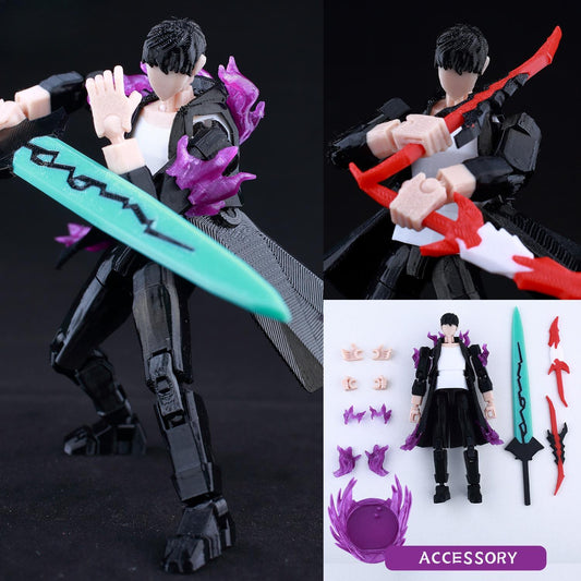 3D Printed Multi-Jointed Action Figure – Demon SlayerTanjiro Inspired Poseable Anime Model, Movable Collectible Gift