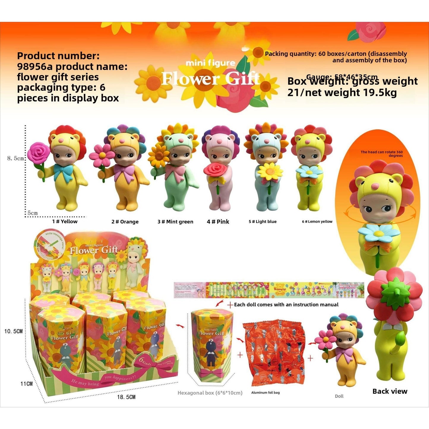 Angel Resting Pose Blind Box – Sonny Bug's Word Series,Kawaii Desk Decor Figure,Cute Cupid Desk Ornament & Phone Decoration Anime-Style Collectible Figure Toy Gift