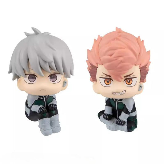 Kaiju No 8 Inspired Ichikawa Reno & Iharu Furuhashi Chibi Figures – Mini Anime Collectible Statues – Cute Gift for Manga Fans