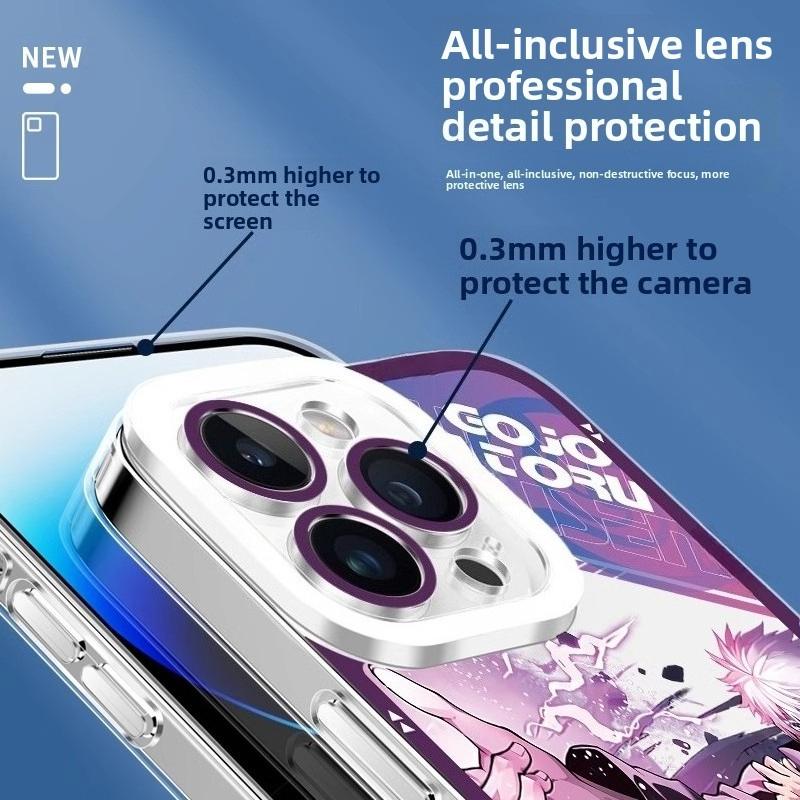 Jujutsu Kaisen Gojo Satoru & Ryomen Sukuna Silicone Phone Case for iPhone 16 Pro Max/15/14/13 – Anime Shockproof Cover Gift