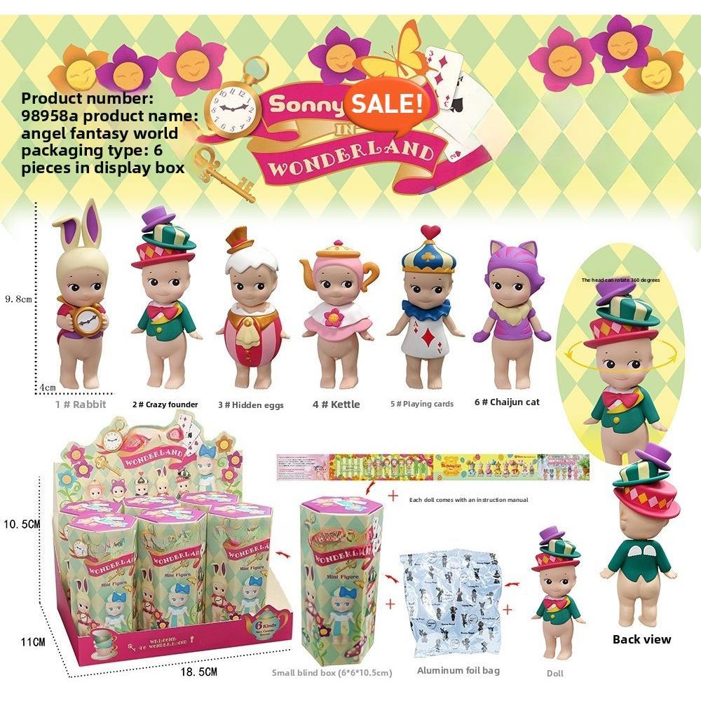 Angel Resting Pose Blind Box – Sonny Bug's Word Series,Kawaii Desk Decor Figure,Cute Cupid Desk Ornament & Phone Decoration Anime-Style Collectible Figure Toy Gift