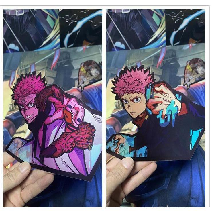 Jujutsu Kaisen Satoru Gojo 3D Gradient Sticker – Anime Holographic Decal for Car, Phone & Creative Gifts
